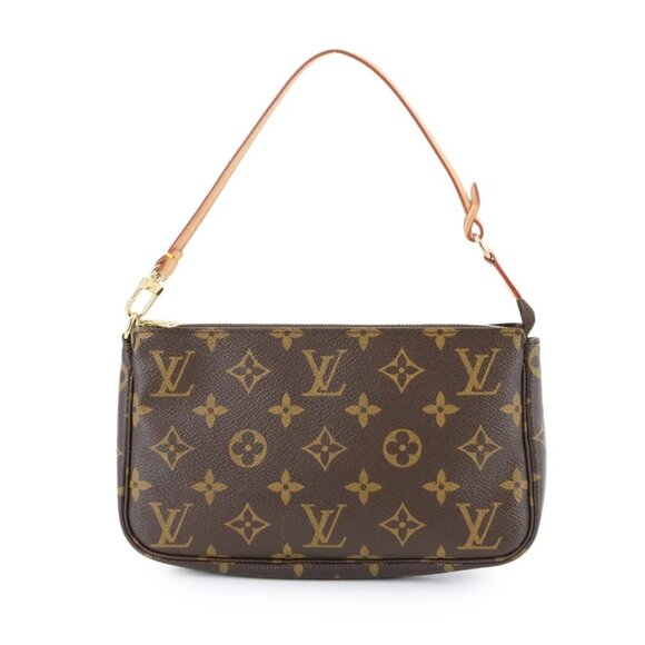 LOUIS VUITTON Monogram Pochette Accessoires Hand Bag Pouch Brown M51980 90289091 - Picture 1 of 9